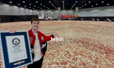 Pecahkan Guinness World Records, Pizza Hut Buat Pizza Terbesar di Dunia Berisi 68 Ribu Potong