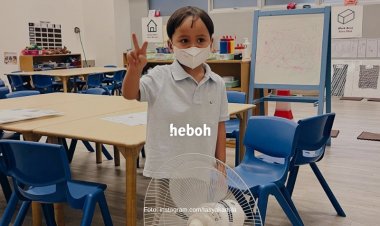 Lucunya Tingkah Arrasya, Putra Tasya Kamila yang Sedih Karena Dilarang Bawa Kipas Angin ke Sekolah