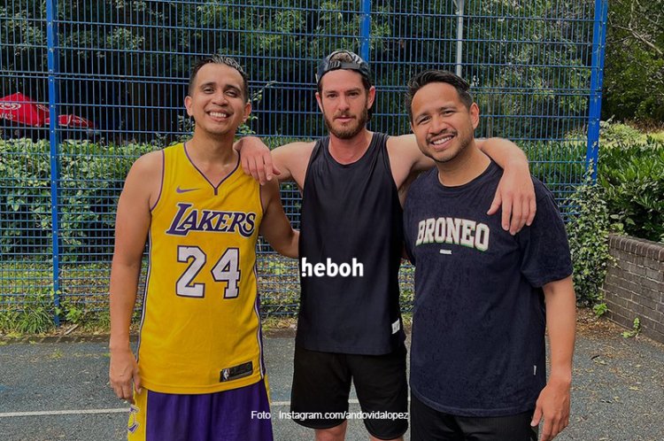 Keren! Andovi Da Lopez Main Basket Bareng Aktor Spiderman, Andrew Garfield
