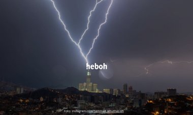 Diterjang Hujan Badai, Jemaah hingga Petugas Kebersihan di Makkah Terseret Angin