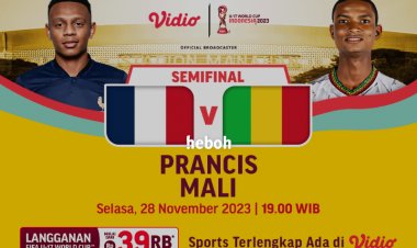 Link Siaran Langsung Piala Dunia U-17 Semifinal: Prancis Vs Mali di Vidio, 28 November 2023