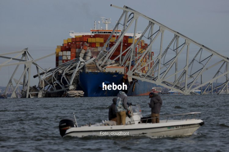 Jembatan Baltimore Ambruk Usai Ditabrak Kapal Kargo, 6 Orang Diperkirakan Tewas