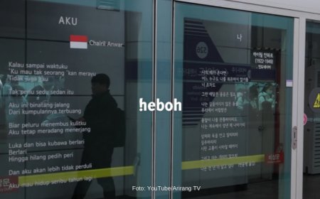 Puisi 'Aku' Chairil Anwar Terpampang di Stasiun KRL Seoul Korea Selatan