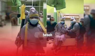 Aksi Kocak Tenaga Medis Tirukan Serial Kera Sakti