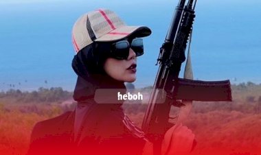 OOTD Branded, Begini Foto Hot Mom Bella Shofie Latihan Menembak di Puncak Gunung