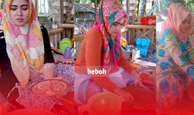 Viral! Penjual Rujak Mirip Syahrini di Sumenep, Madura