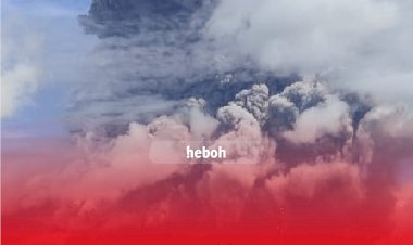 Dahsyat! Tinggi Kolom Abu Gunung Sinabung Mencapai 5000 M. Bahkan Debu Vulkaniknya Terlihat Sampai Kota Medan.
