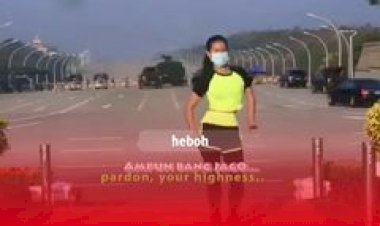 Viral Perempuan Aerobik Pakai Lagu Bang Jago Saat Detik-Detik Kudeta Myanmar