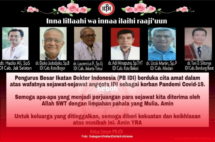 Enam Dokter yang Menjadi Korban Wabah Corona di Indonesia