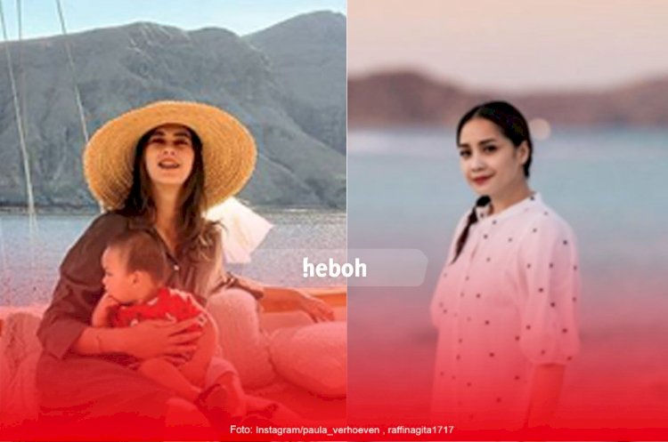 Adu Gaya Liburan Nagita Slavina dan Paula Verhoeven di Labuan Bajo