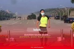 Viral Perempuan Aerobik Pakai Lagu Bang Jago Saat Detik-Detik Kudeta Myanmar